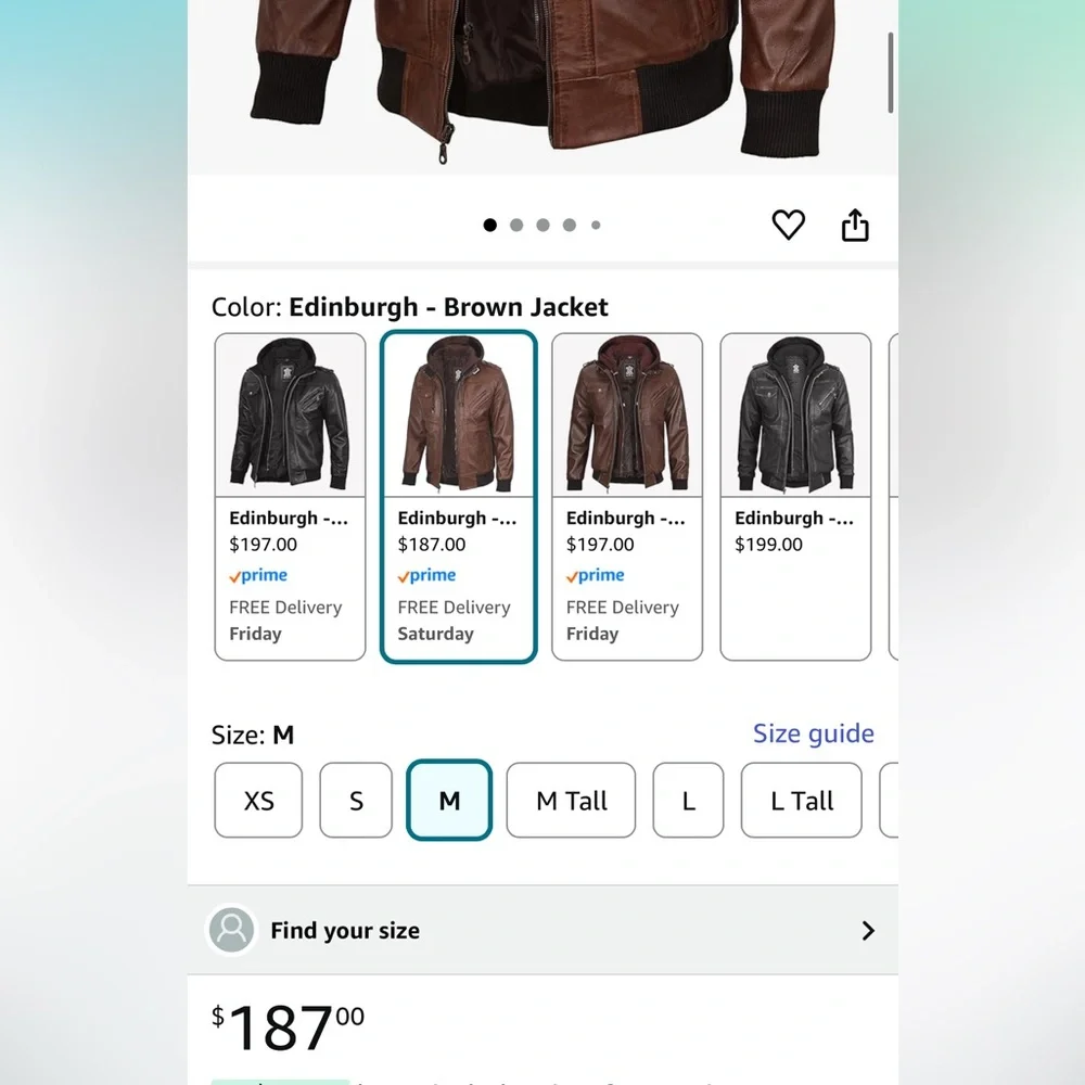 Blingsoul Leather Bomber Jackets Real Lambskin Mens Leather Jacket, sz Med, NWT - Picture 10 of 10